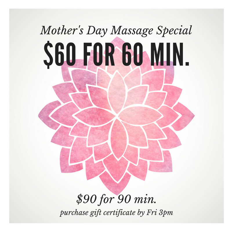 mother's day massage special